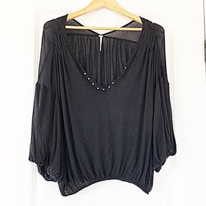 Free People Black Top Size Large